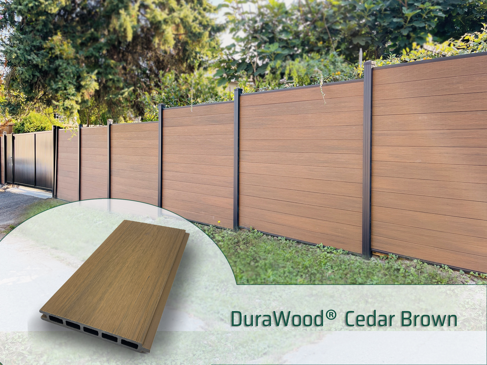 Read more about the article DuraWood® Composite Fence 6×8 Cedar Brown