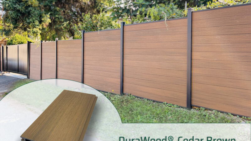 DuraWood® Composite Fence 6×8 Cedar Brown